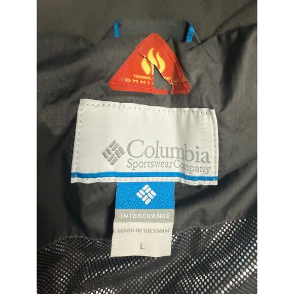 Columbia Omni-Heat Interchange Puffer Jacket Gray Thermal Reflective Sz L Men - Picture 5 of 12